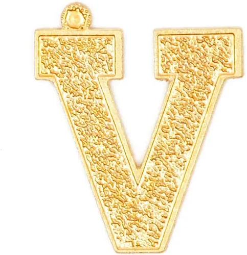 Vista 6 de Bright Creations Dijes de letras con iniciales, paquete de 26, cobre chapado en oro para hacer joyas de oro