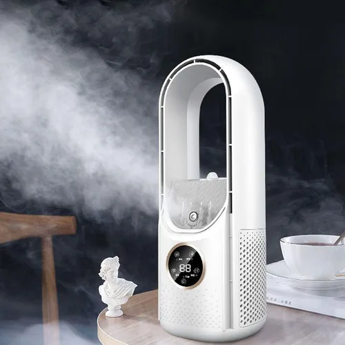 Vista 3 de Mingzhe Bladeless Fan with 6 Speed and Timer (White)
