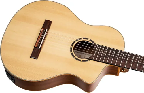 Vista 3 de Family Series Pro - Guitarra clásica de nailon acústico eléctrico de 7 cuerdas con bolsa