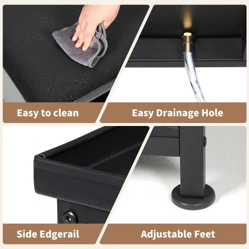 Vista 6 de LUCKUP Pedestal de lavandería para lavadora y secadora, soporte base de plataforma resistente de 29 pulgadas, ajuste universal para todas