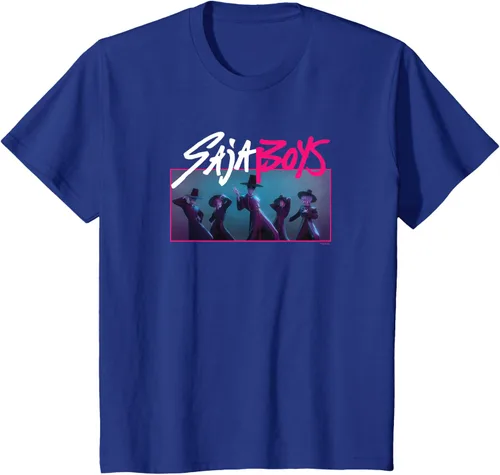 Vista 49 de Camiseta Oficial de KPop Demon Hunters Saja para Niños Negro