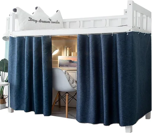 Vista 11 de Cortinas opacas para cama de privacidad con toldo grueso, mosquitero Mosquitera blanca 1aa