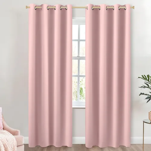 Vista 248 de KOUFALL Cortinas de Baño Aqua para Ventana, Juego de 2 Paneles Decoración Costera Cortinas Cortas Opacas para Ventana Pequeña de Cocina Puerta