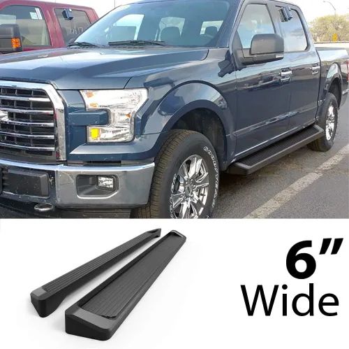 Vista 2 de APS Estribos negros compatibles con Ford F-150 2015-2026 SuperCrew Cab & F-150 Lightning 2022-2026 & F-250 F-350 Super Duty 2017-2026 Crew Cab