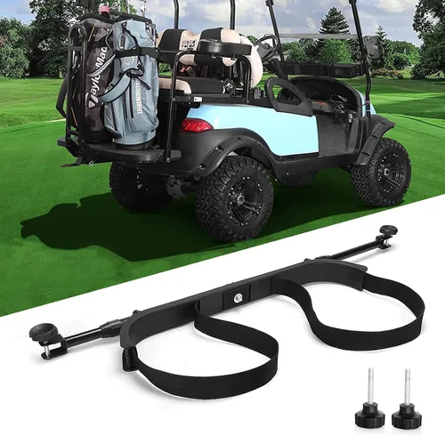 Vista 8 de 10L0L Soporte universal para bolsa de asiento trasero para carrito de golf para la mayoría de carritos de golf 2+2, soporte ajustable sin