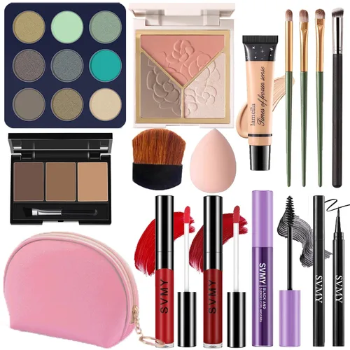 Vista 12 de Set de maquillaje para mujeres, kit de maquillaje para principiantes y profesionales, juego de maquillaje para adolescentes y adultos, regalo