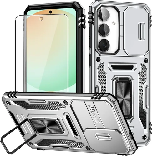 Vista 15 de Funda para Samsung S21 FE, Samsung Galaxy S21 FE y protector de pantalla, a prueba de golpes, transparente, delgada, suave, de silicona TPU