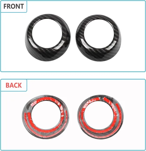 Vista 7 de Anillo de ajuste de cubierta de audio estéreo de sonido para puerta delantera interior de automóvil compatible con Toyota Tundra 2007-2021 Sequoia