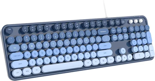 Vista 8 de Dilter Teclado USB con Cable para Computadora con Retroiluminación - Teclado de Tamaño Completo para Oficina con Numericero, Indicadores