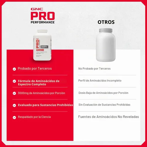 Vista 7 de GNC Pro Performance Amino 3000 mg, soporta reparación muscular, 240