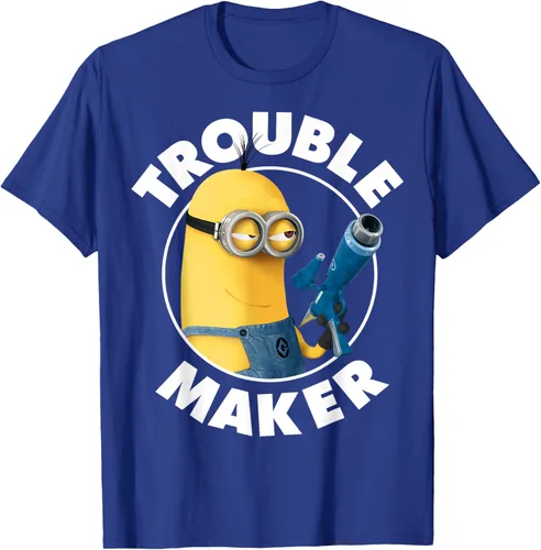 Vista 24 de Despicable Me Minions Kevin Fabricante de Problemas Gráfico Camiseta Negro