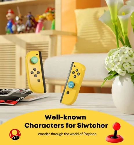 Vista 2 de Switch Thumb Grip Caps - Silicone Joycon Grip Cover, Cute Design for Nintendo Switch Accessories - Compatible with Nintendo SwitchOLEDSwitch Lite