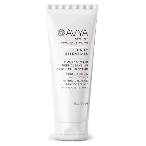 Vista 8 de AVYA Honey + Amber Exfoliating Scrub (tamaño de viaje, 1 onza líquida), limpieza profunda con poder antioxidante de miel y bambú para una textura