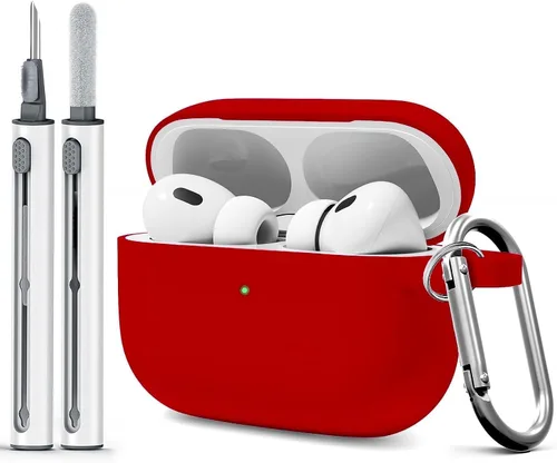 Vista 18 de Funda para AirPods Pro con kit de limpieza, funda de silicona suave para Apple AirPod Pro de 1ª/2ª generación, accesorios de funda AirPods Pro/Pro 2