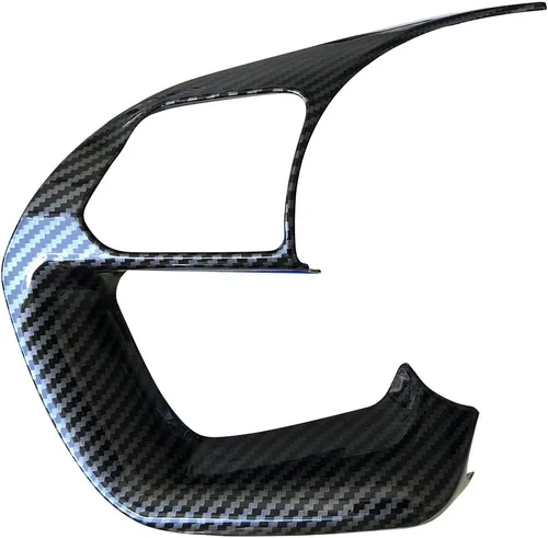 Vista 2 de Ruihe Funda de volante de color de fibra de carbono moldura apta para Hyundai Elantra, Santa Cruz, Tucson 2021-2025 diseño universal y accesorio