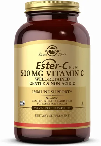 Vista 7 de Solgar Ester-C Plus 500 mg de vitamina C (complejo de ascorbato) – 50 cápsulas vegetales – Suave y no ácido – Antioxidante y apoyo inmunológico