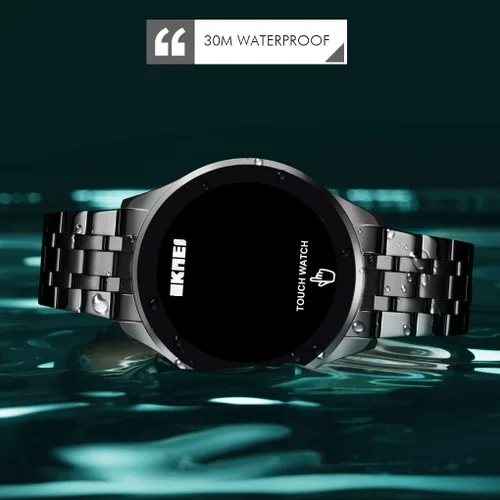 Vista 6 de Reloj digital de moda para hombre con luz de fondo resistente al agua