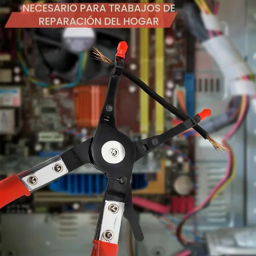 Vista 9 de Alicates de soldadura de alambre para automóvil, 9.5 pulgadas, acero al carbono y agarre de goma antideslizante