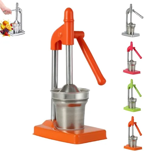 Vista 8 de Exprimidor manual de hierro fundido, exprimidor manual de hierro fundido resistente, máquina trituradora para jugo de naranja de limonada fresca
