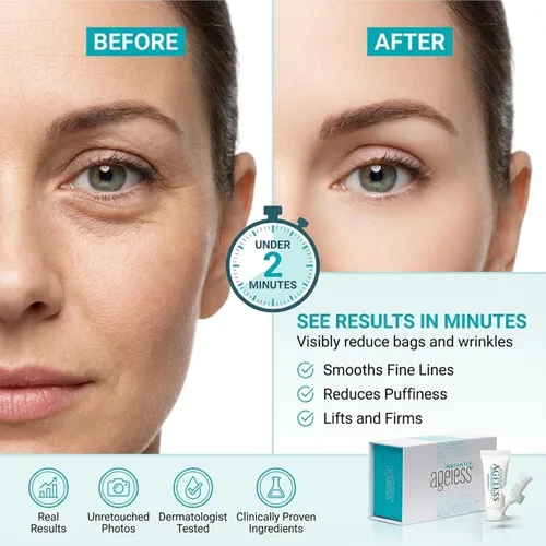 Vista 3 de Instantly Ageless Skin Care Duo Lift Bundle - 25 viales de estiramiento facial instantáneo en una caja y megahidratante con colágeno - Hidratante