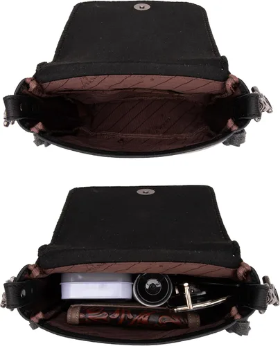 Vista 5 de Montana West Bolso bandolera con flecos estilo occidental para mujer