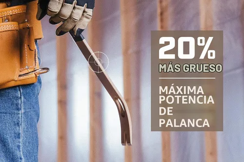 Vista 3 de Spec Ops Tools - Ganzúa de 15 pulgadas, barra plana de palanca, cabeza curva en forma de balancín, extractor de uñas en forma de lágrima, acero