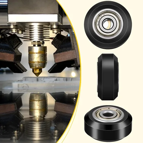 Vista 3 de Honoson 16 unidades de ruedas de impresora 3D, ruedas de polea POM, rodamiento lineal de polea de plástico 625zz, compatible con Creality CR10