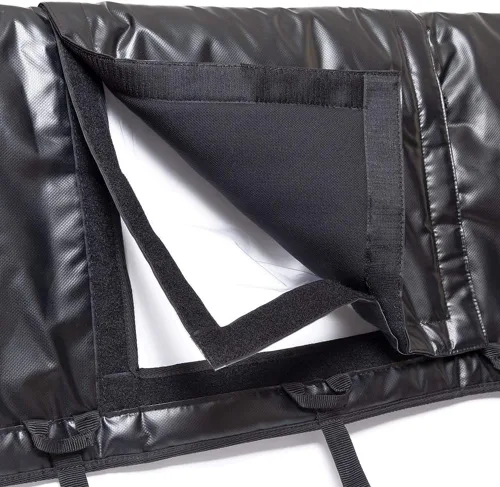 Vista 3 de Motor Trend Almohadilla para puerta trasera de camión para bicicleta, espuma resistente de 1 pulgada, ventana de cámara de respaldo transparente