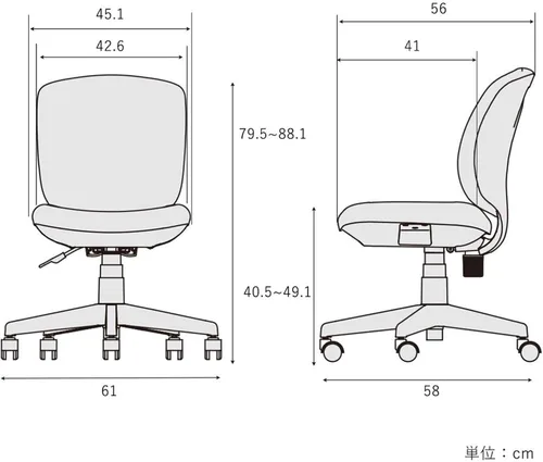 Vista 2 de Plus Silla de oficina Presea respaldo bajo Shell blanco sin codos rosa KC-K56SL PK 697835