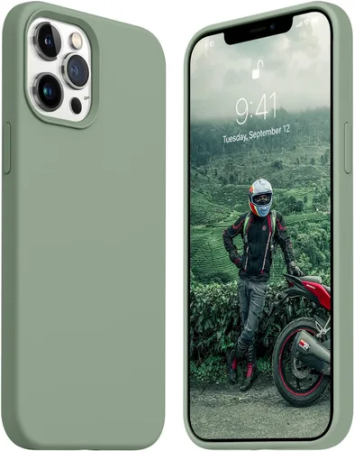 Vista 21 de JELE Funda a prueba de golpes diseñada para iPhone 11, funda de teléfono de silicona líquida con [forro de microfibra suave antiarañazos]