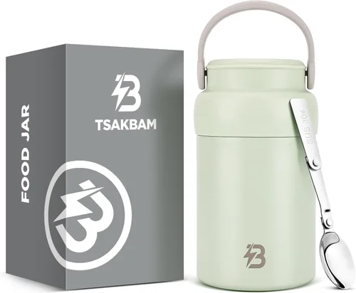Vista 12 de Tarro térmico para alimentos, recipientes de almuerzo aislados al vacío de acero inoxidable de 20 onzas con cuchara, termo de boca ancha