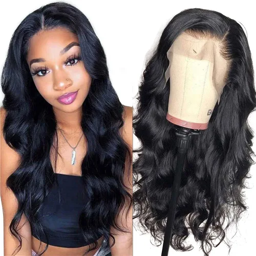 Vista 9 de Foreverlove - Pelucas de encaje frontal de onda corporal, de cabello humano virgen brasileño sin procesar, Remy, pre-arrancadas con cabello pequeño