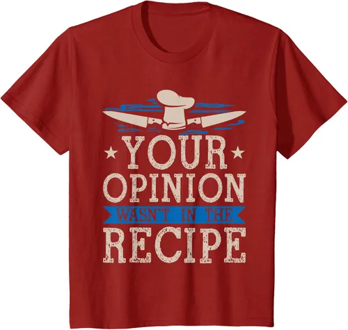 Vista 56 de Cooking Your Opinion Wasnot In The Recipe Chef Cook Baker - Camiseta, Negro, S