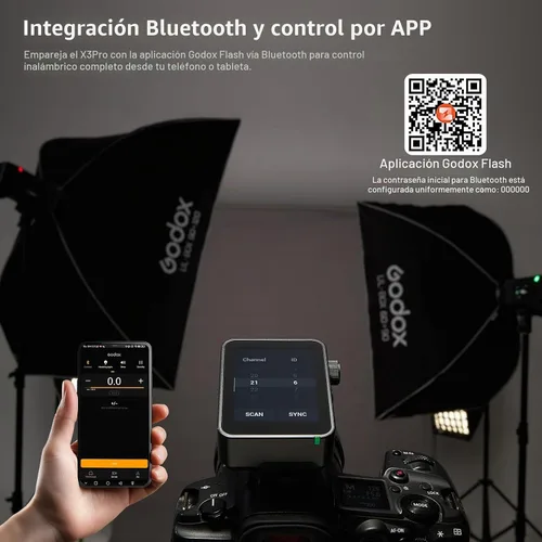 Vista 7 de Godox X3 Pro S - Transmisor de disparador de flash inalámbrico para Sony