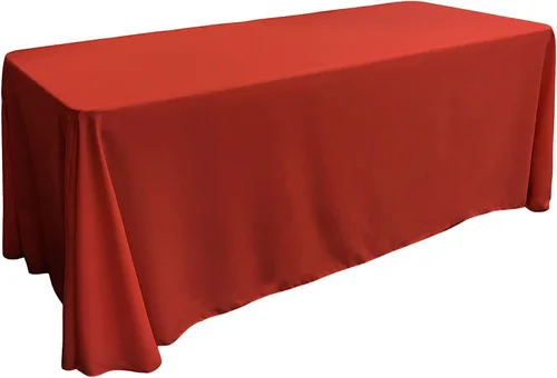 Vista 224 de LA Linen Mantel rectangular lavable de popelín de poliéster, resistente a las manchas y a las arrugas, cubierta de mesa 60x84, mantel de tela