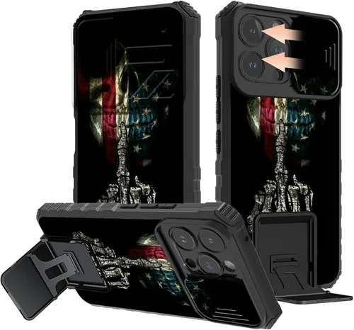 Vista 46 de Rossy Funda para iPhone 14 2022, para iPhone 14 con funda deslizante para cámara deslizante, soporte integrado, doble capa híbrida, a prueba de 1-37