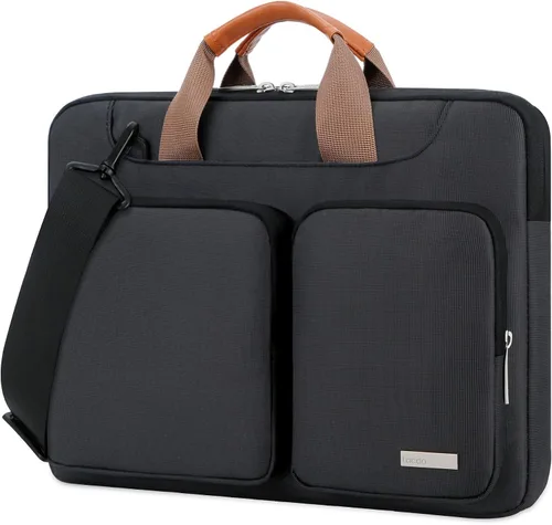 Vista 10 de Lacdo Funda protectora 360º para laptop con correa para el hombro