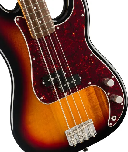 Vista 6 de Squier Classic Vibe 60s Precision Bass, Sunburst de 3 colores, diapasón de laurel