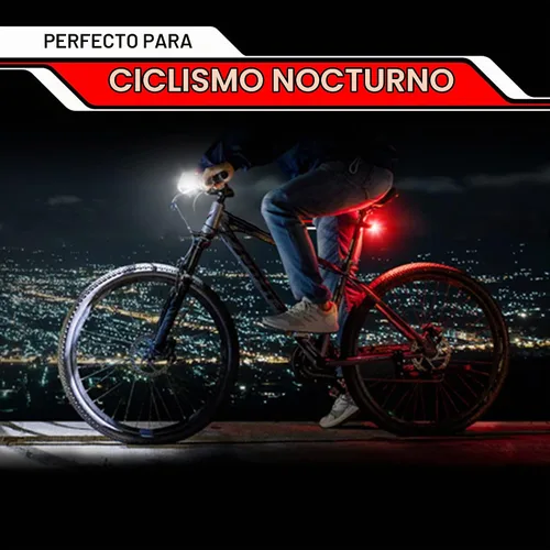 Vista 8 de Bike Lights for Night Riding, USB Rechargeable Front and Back Lights, LED Bicycle Headlight and Tail Light Set, Water Resistant Bike Lights