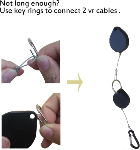 Vista 3 de (6 Sets) Orzero VR Cable Management Compatible for Quest 3S/Quest 3/Quest 2/Quest/Rift S/Valve Index/HTC Vive/Sony PlayStation or Other Wired PCVR