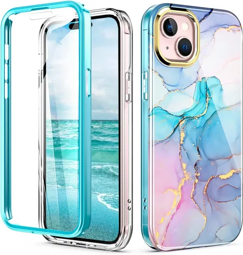 Vista 14 de Bonita funda de mármol para iPhone 11 Pro Max de 6.5 pulgadas, fabricada con protector de pantalla, ligera y elegante, cuerpo completo, a prueba