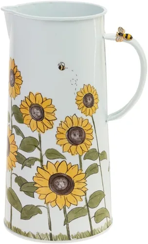 Vista 3 de Boston International Jarra de metal decorativa de granja, 8 pulgadas de alto, miel local de abeja