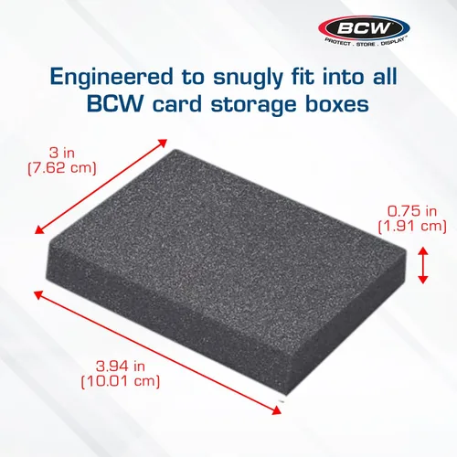 Vista 3 de BCW Monster Pads - Paquete de 20 separadores de tarjetas de espuma para cajas de almacenamiento de tarjetas coleccionables Insertos de espuma sin