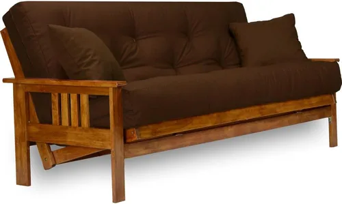 Vista 8 de Stanford juego de futón - Talla Full o Queen, colchón de 8 pulgadas, Madera Noble