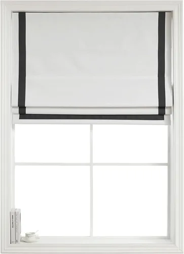 Vista 19 de Everyday Celebration Persianas romanas – 100 % opacas, sin cordón, para ventanas de interior, persianas con borde de cinta (negro) 23 pulgadas