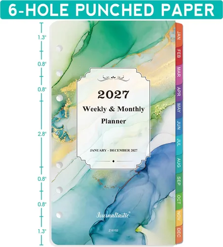 Vista 2 de Recambios de planificador 2027 – Insertos de planificador semanal y mensual