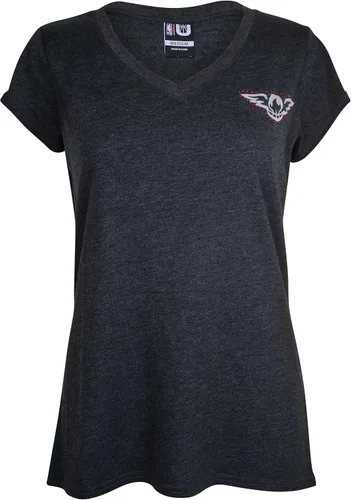 Vista 14 de Ultra Game Camiseta de mujer NBA Oficial con cuello en V y strass de manga corta