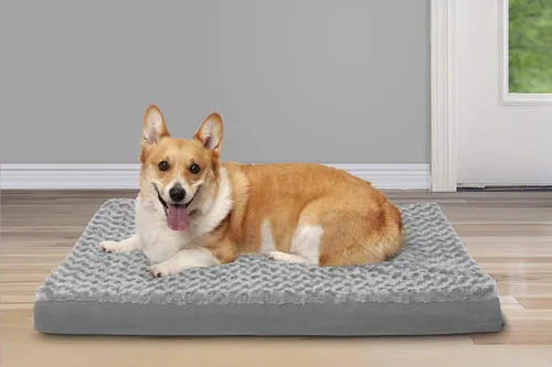Vista 2 de Furhaven Cama de gel refrescante para perros medianos/grandes de hasta 55 libras con funda extraíble y lavable, colchón de gamuza y piel sintética