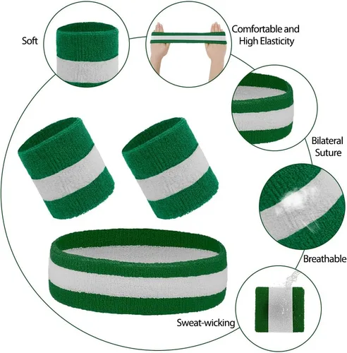 Vista 4 de Diademas de entrenamiento, diademas deportivas y al aire libre, accesorios de gimnasio, diadema que absorbe la humedad, bandas para el sudor