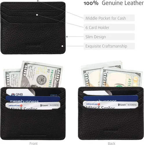 Vista 3 de Grande-3633 Fundas para Tarjetas, Negro, Minimalista